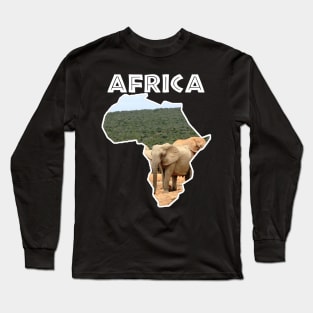 African Wildlife Continent Elephant Herd Long Sleeve T-Shirt